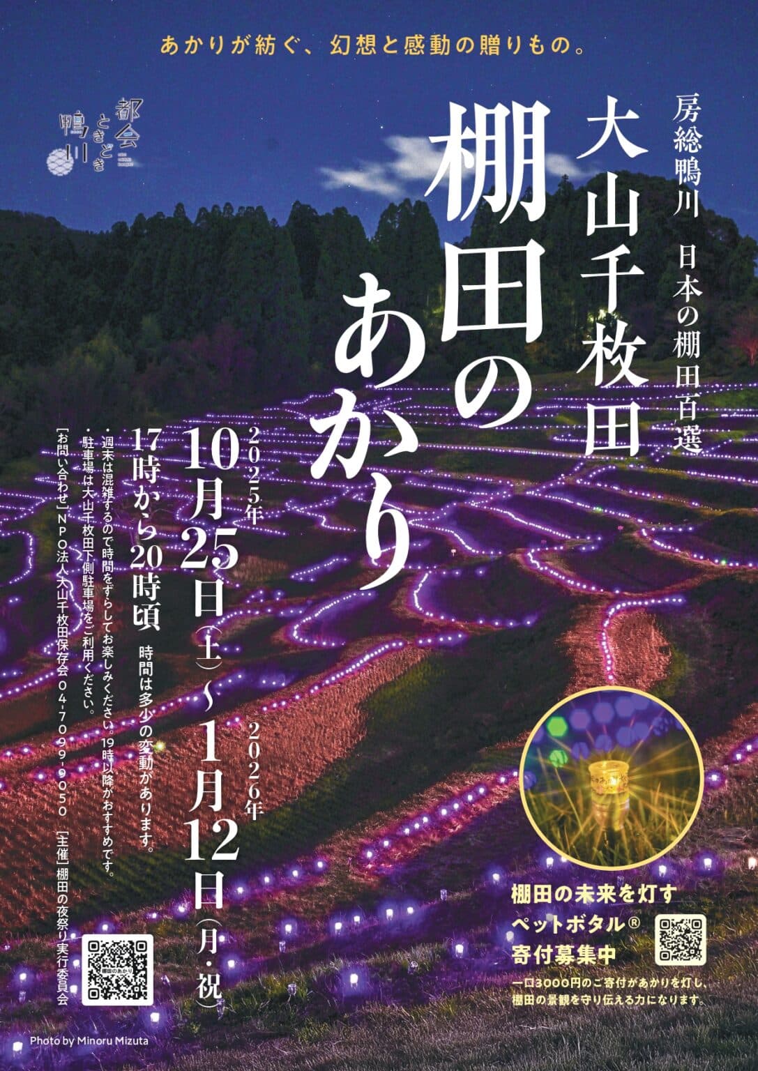 大山千枚田 棚田のあかり