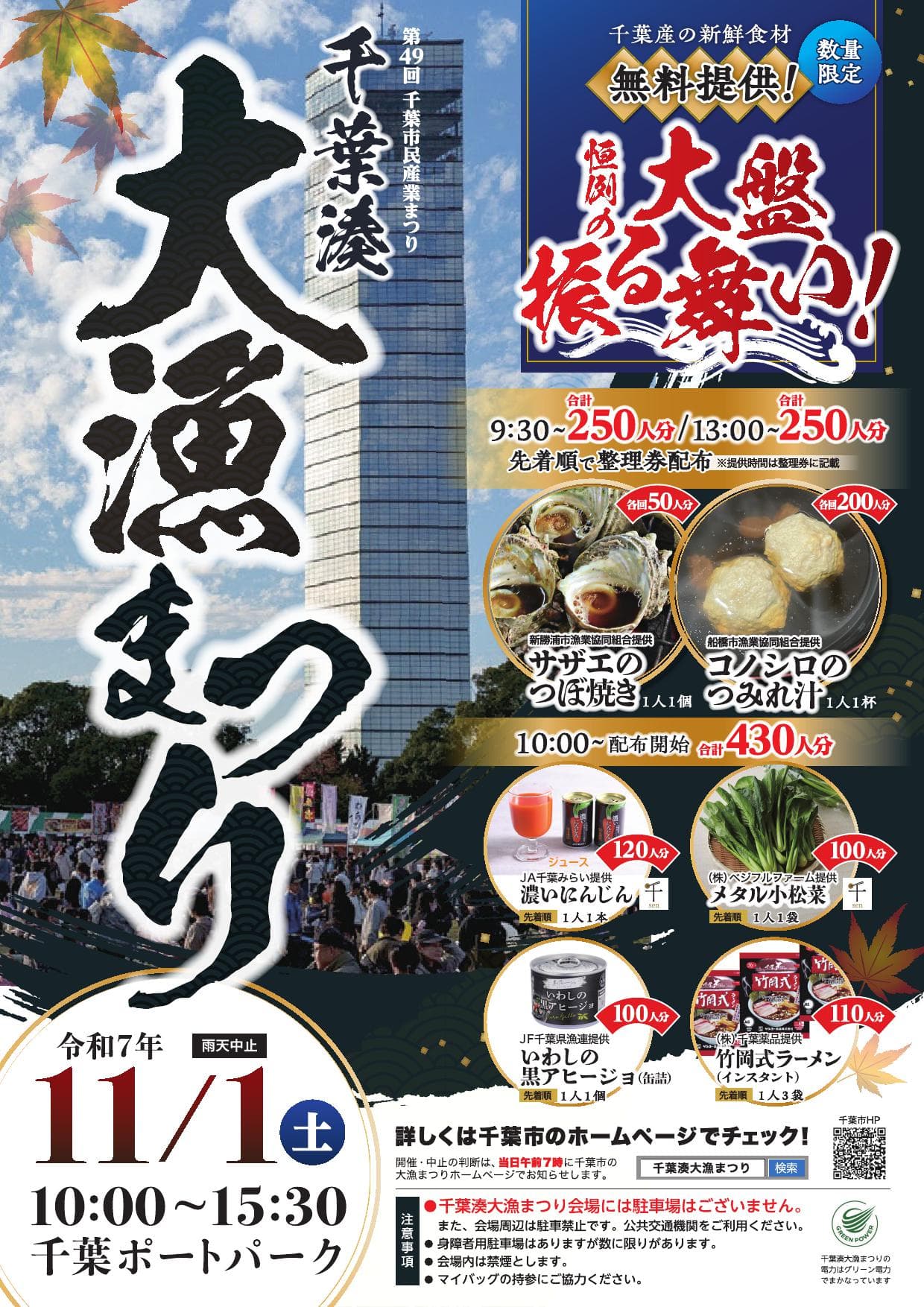 千葉湊大漁まつり~第49回千葉市民産業まつり